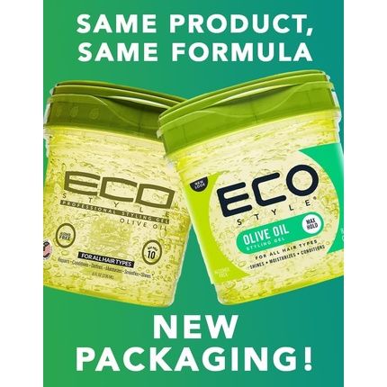 Ecostyle Olive Oil Styling Gel Green All Day Hold Alcohol Free Paraben Free Sulphate Free No Flaking Anti-Itch 236Ml - Image 3
