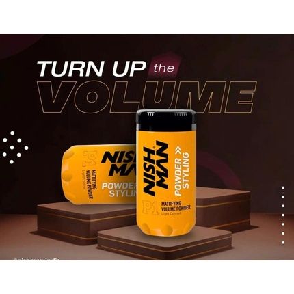 Nishman Hair Volume Powder 20G Light Control Natural Matte Look Hair Styling Powder Men Texturising Volumising Hair Powder - Image 3