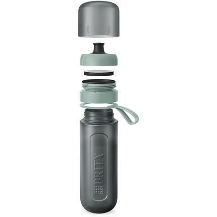 Brita Sport Water Filter Bottle Model Active Dark Green 600Ml With 2 Microdisc Filters