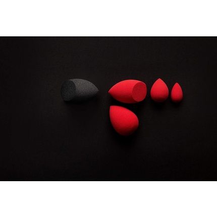 T4B Kashoki Red And Teardrop Shaped 2 Piece Makeup Sponge Set - Standard And Mini For Concealer, Plastic And Latex-Free - Image 3