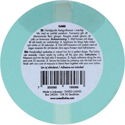 Sweed Professional False Lashes In Black Style Gabbi Hollywood Volume With Graduated Weightless Length Flexible Clear Band Up To 10 Wears