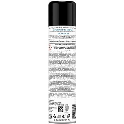 Tresemme Freeze Hold Hairspray 24Hour Frizz Control Ultimate Strength