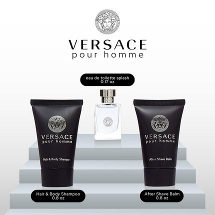 Versace Pour Homme For Men 3 Piece Mini Gift Set