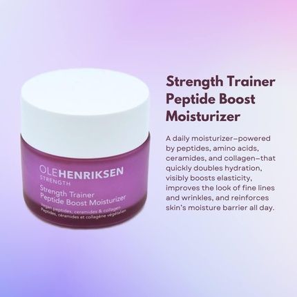 Strength Trainer Peptide Boost Moisturizer Full Size 50Ml 1.7 Fluid Ounce Jar