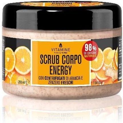 Vitamin Body Scrub Orange And Ginger 200 Ml - Vegan, Natural And Organic