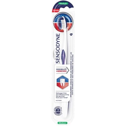 Sensodyne Sensitivity & Gum Medium Toothbrush For Gentle Cleaning Of Sensitive Teeth Without Damaging Gums - Random Color