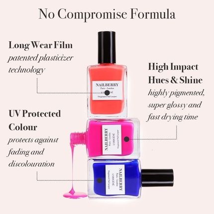Nailberry Bare Essentials 2 In 1 Base And Top Coat 15Ml Adhering High Shine Protects Against Fading Discolouration - Image 3