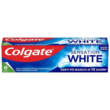 Colgate Sensation White Toothpaste 75Ml - Clinically Tested Whitening Bleach - 10 Day Bleach - White Teeth With Active Microcrystals