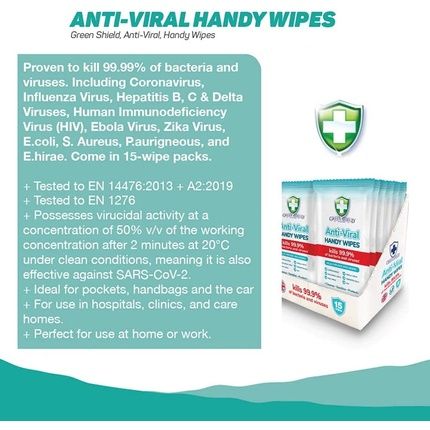 Green Shield Anti-Viral Handy Wipes