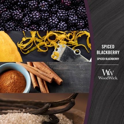 Woodwick Medium Hourglass Scented Candle Spiced Blackberry With Crackling