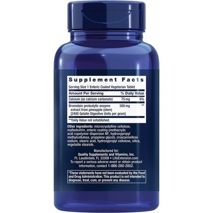 Specially Coated Bromelain 500Mg Enteric Coated Tablets 60 Count