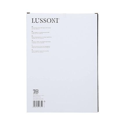 T4B Lussoni Professional Handle Mirror Ergonomic Lightweight And Practical Portable Easy To Use Hairdressing Accessory Barber Makeup Black - Image 3