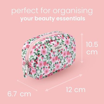 Cath Kidston Wash Bag Strawberry Small Make Up Bag With Mirror - Image 3