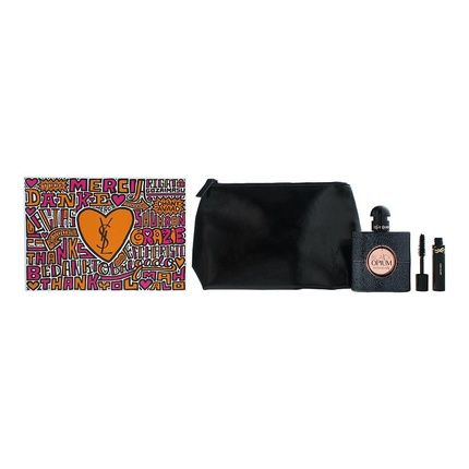 Yves Saint Laurent Black Opium Gift Set Eau De Parfum 50Ml Mascara 2Ml Pouch For Women