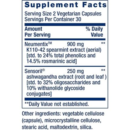 Life Extension Ashwagandha Plus Calm & Focus With Ashwagandha Extract And Spearmint - Image 3