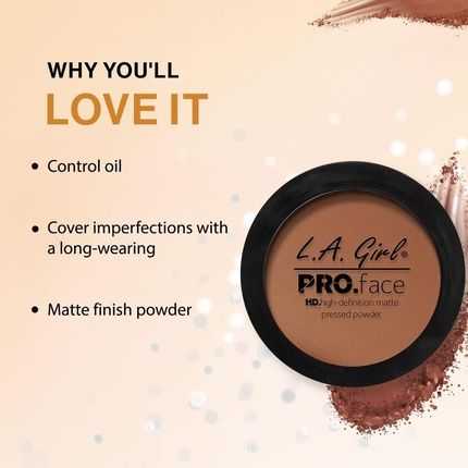 La Girl Pro Face High Definition Matte Powder 15 Cocoa