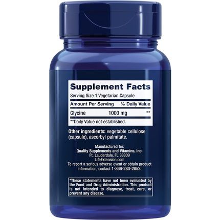 Life Extension Glycine 1000Mg Vegan Capsules