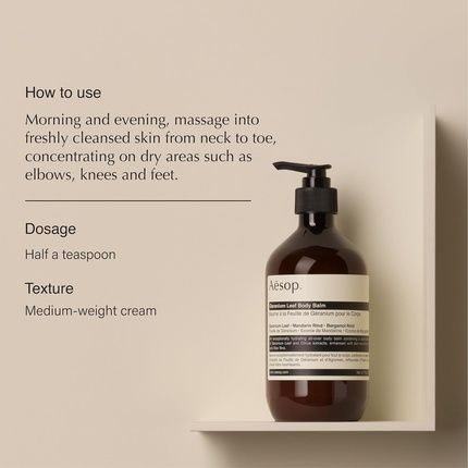 Aesop Geranium Leaf Duet Body Cleanser And Body Balm Aromatic Pairing For Cleansed And Supple Skin 169Oz 165Oz - Image 3