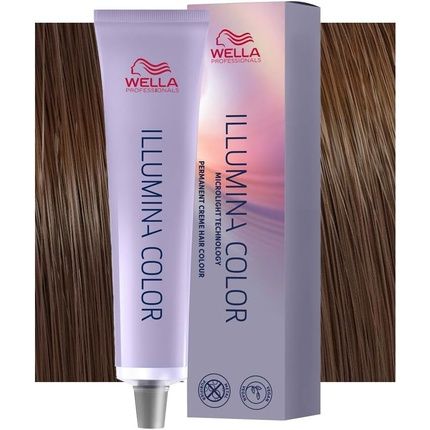 Wella Illumina Color 6/37 Dark Blonde Sand Gold 60Ml Permanent Hair Color