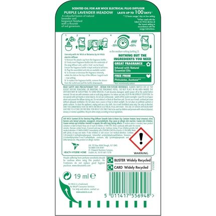 Air Wick Plug In Refill Air Freshener Purple Lavender Meadow 19Ml