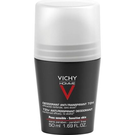 Vichy Homme Antiperspirant Deodorant Rollon 72H 50 Ml