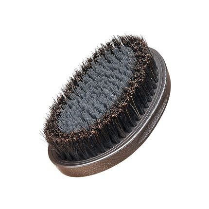 Red Premium Boar Bristles Brush Pocket Wave Brush With Case Bow Wow 360 Wave Brush For Men Medium Hard Curved Brush Silver