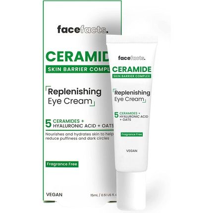 Face Facts Ceramide Eye Cream Replenishing Reduces Puffiness And Dark Circles 15Ml