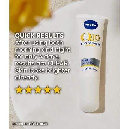 Nivea Q10 Anti-Wrinkle Power Firming Eye Cream 15Ml - Image 3