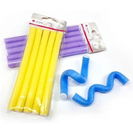 Bigodini Roller Sponge Silicone Hair Rollers 5 Pcs 15 Cm