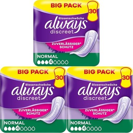 Always Discreet Incontinence Pads For Women Normal - Pack Of 30