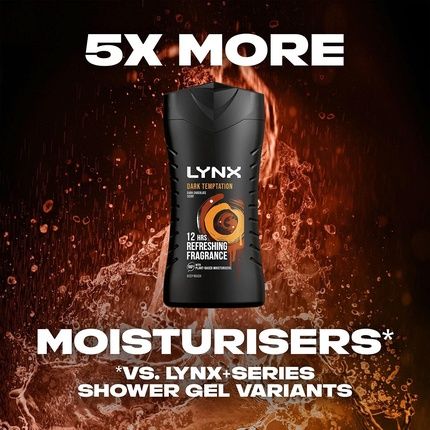Lynx 12H Refreshing Dark Temptation Dark Chocolate Scent Body Wash 225Ml - Image 3