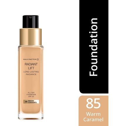 Max Factor Radiant Lift Liquid Pump Foundation With Spf30 And Hyaluronic Acid 085 Caramel 30Ml - Image 3