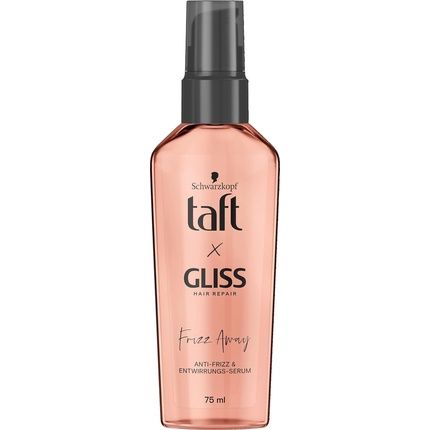 Taft X Gliss Serum Frizz Away 75Ml - Anti-Frizz Hair Serum Provides Up To 24 Hours
