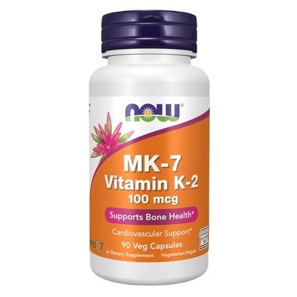 Now Foods فيتامين K2 Mk7، 100 ميكروجرام، 90 كبسولة نباتية