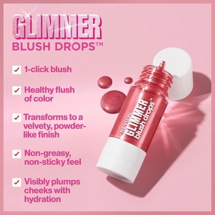 Revlon Glimmer Blush Drops Field Of Roses - Image 3