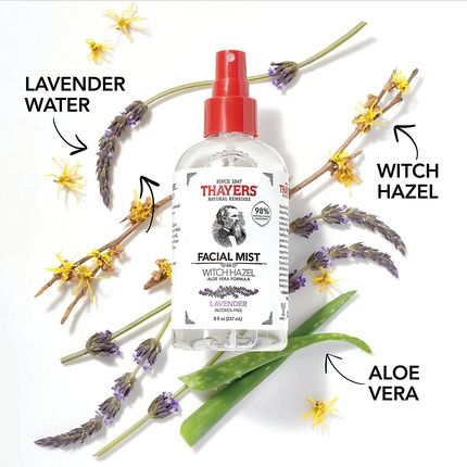 THAYERS Alcohol-Free Witch Hazel Facial Mist Toner with Aloe Vera and Lavender 8 Fl Oz - Image 3