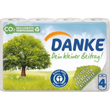 Danke Kitchen Rolls 3Ply 4 Rolls