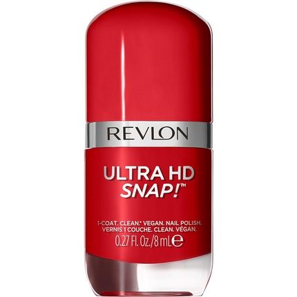 Revlon Ultra Hd Snap Nail Polish Long Lasting Vegan Formula Quick Drying One-Coat Full Coverage Colour 8Ml Cherry On Top