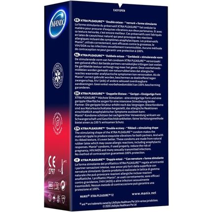 Manix Xtra Pleasure Condoms 12 Pieces