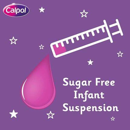 Calpol Sugar Free Infant Suspension Medication Strawberry Flavour 100Ml