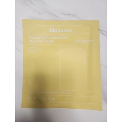Biodance Radiant Vita Niacinamide Real Deep Mask 34G - Pack Of 4