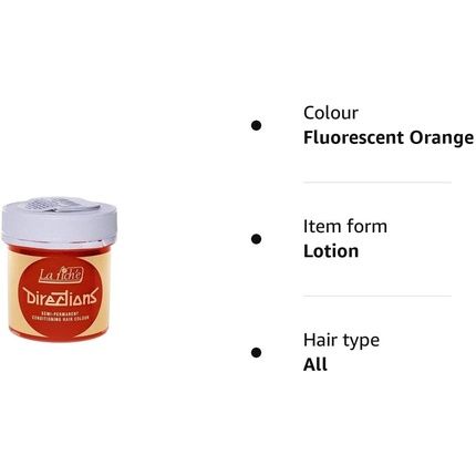 New La Riche Directions Semi-Permanent Hair Color 88Ml Fluorescent Orange