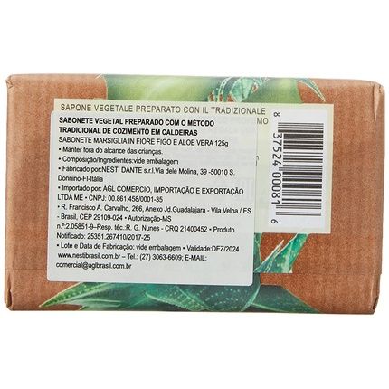 Saponeria Nesti Firenze Marsiglia In Fiore Natural Soap Fig And Aloe Scent 4.4 Ounces (125Gr) - Italian Import - Image 3