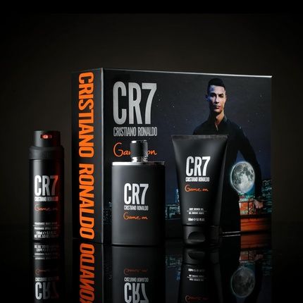 Cristiano Ronaldo Game On For Men 3 Piece Gift Set 3.4Oz Edt Spray 5.1Oz Shower