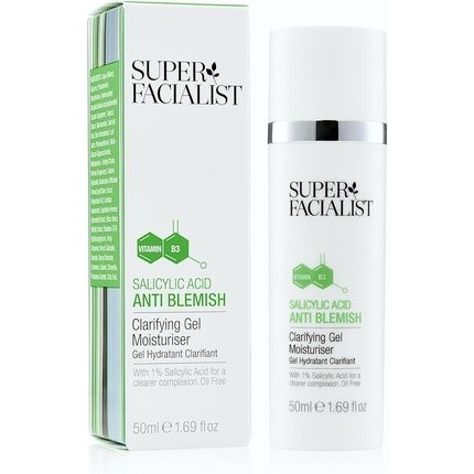 Super Facialist Anti Blemish Clarifying Gel Moisturiser With Salicylic Acid And Niacinamide 50Ml