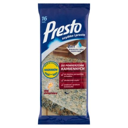Presto Wet Wipes For Stone Surfaces