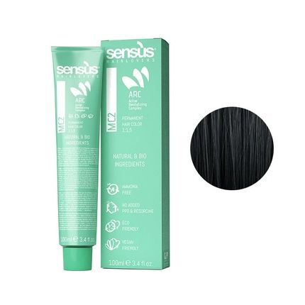 Sensus Permanent Hair Color 10 Black 100 Ml