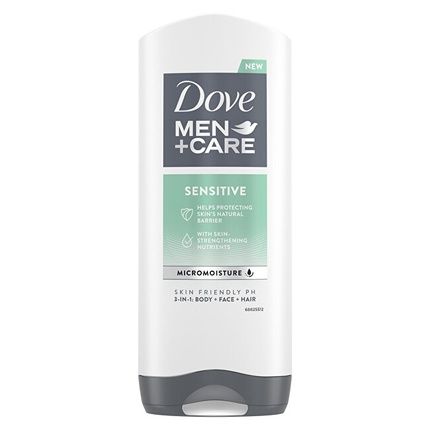 Dove Men Care Shower Gel Sensitive 3 In 1 Body Face And Hair Wash