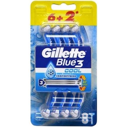Gillette Disposable Blades Men - Blue3 Cool - 6+2 Pcs
