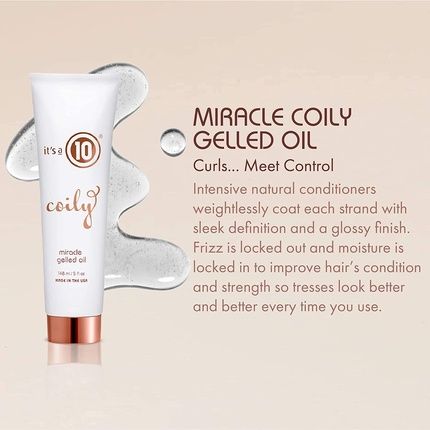 It'S A 10 Haircare Coily Miracle Gelled Oil For Curly And Wavy Hair 148Ml - Image 3